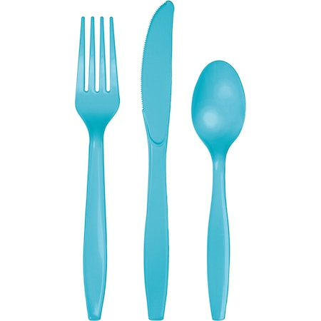 Touch Of Color Blue Assorted Plastic Cutlery, Bermuda, 288PK 010616